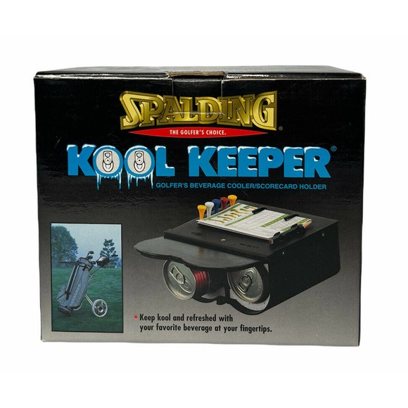 NEW Spalding Kool Cool Keeper Golf Beverage Can Cooler Score Card Holder Vintage - Picture 6 of 7